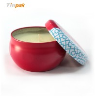 hot sale custom printed Seamless Metal Candle Tin holders