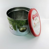 New Design Food Grade Round Popcorn Storage Tin Can OEM