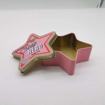 Cute Star Shaped Tin for 7 OZ Soap Packing.