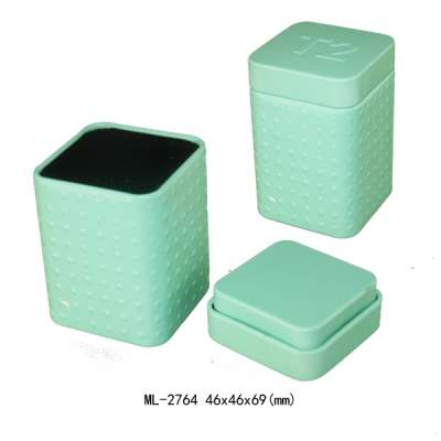 Metal tea tin box storage empty metal square tin cans packaging with inner lid