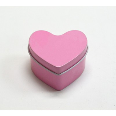 2016 hot sale pink ring heart shape tin case for lover