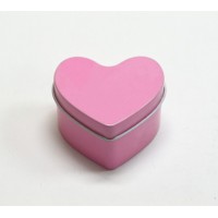 2016 hot sale pink ring heart shape tin case for lover