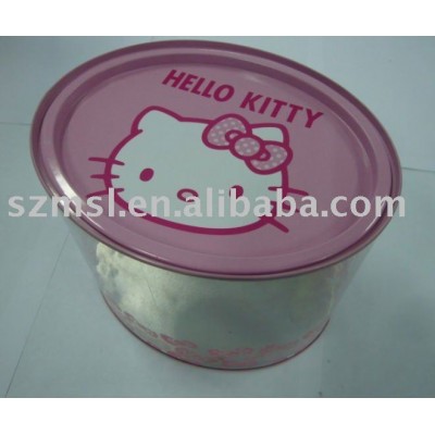 Clear PVC Tube Can, Clear Tube Tin, Tin Can with Clear Body