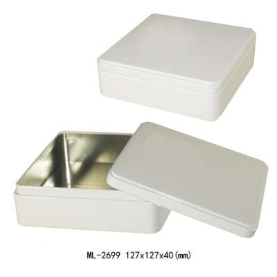 Metal square tin box for mooncake empty gift box customize cookie tins for bisquit